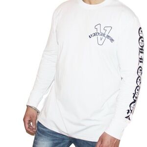 COPY - Vadaline old English white /navy blue shirt